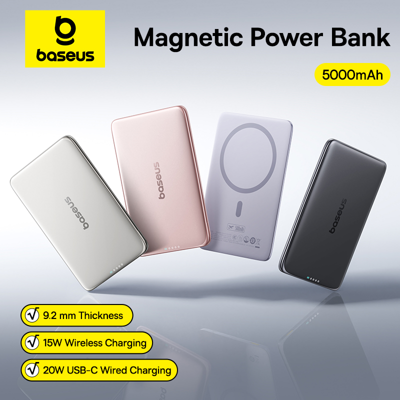 Power Bank Slim - Baseus 5000mAh Banca di potere magnetica