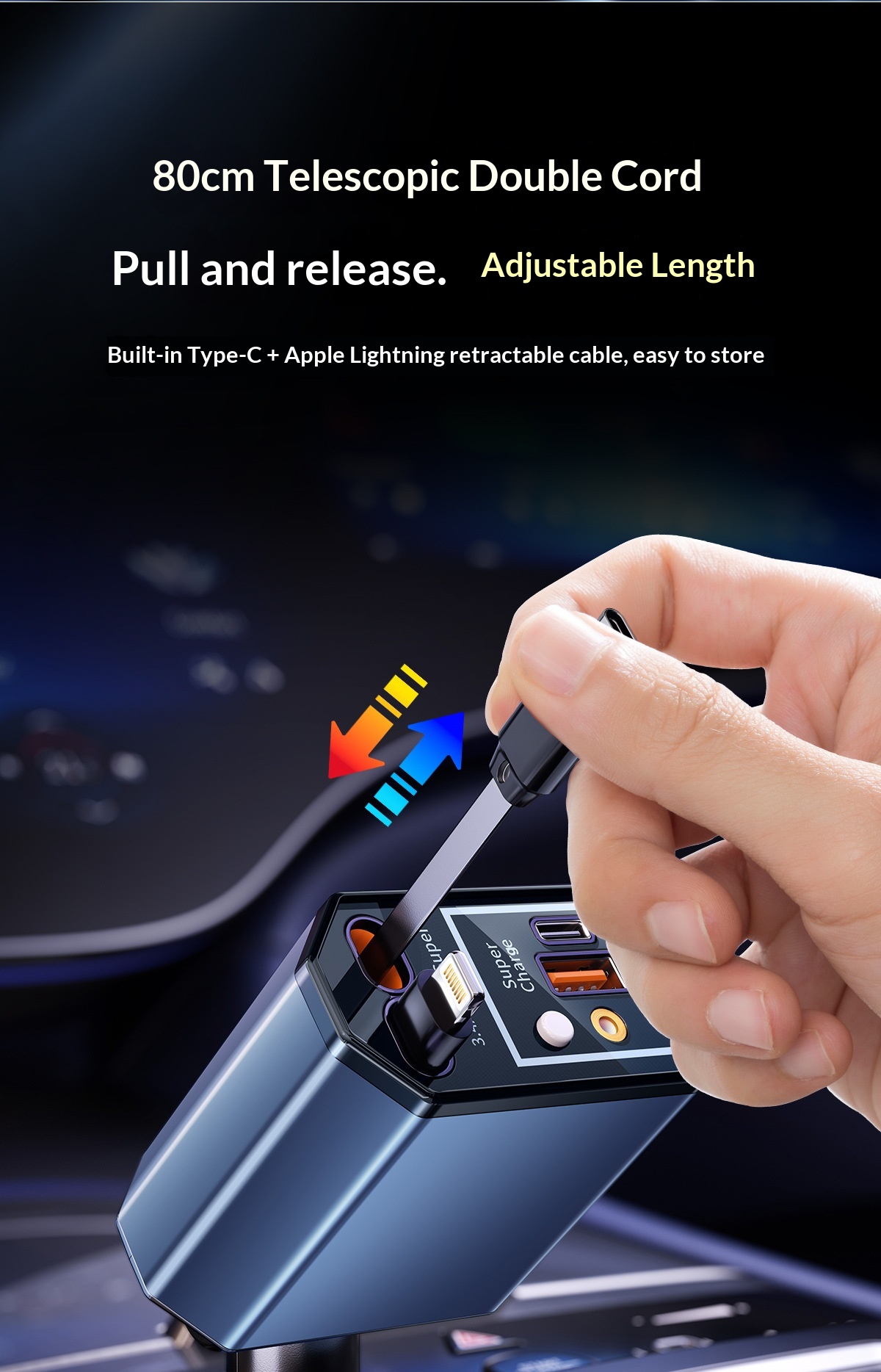 Caricabatterie per Auto 120W c - Fast Charging Cable recensione e prezzo