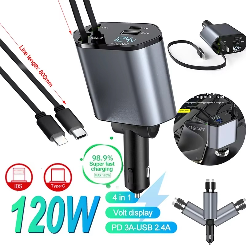 120W 4 in 1 caricabatteria da  - Fast Charging Cable recensione e prezzo